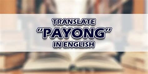 payong in tagalog